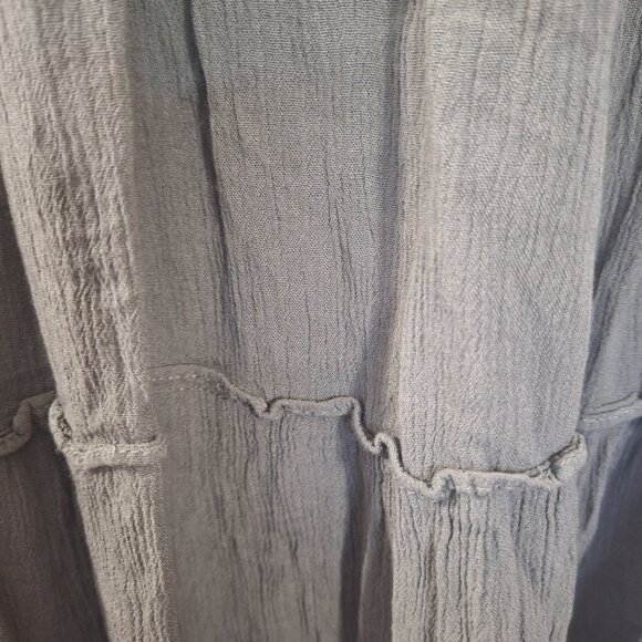 Passports Maxi drawstring green skirt cottage core modest size Medium - Picture 5 of 5